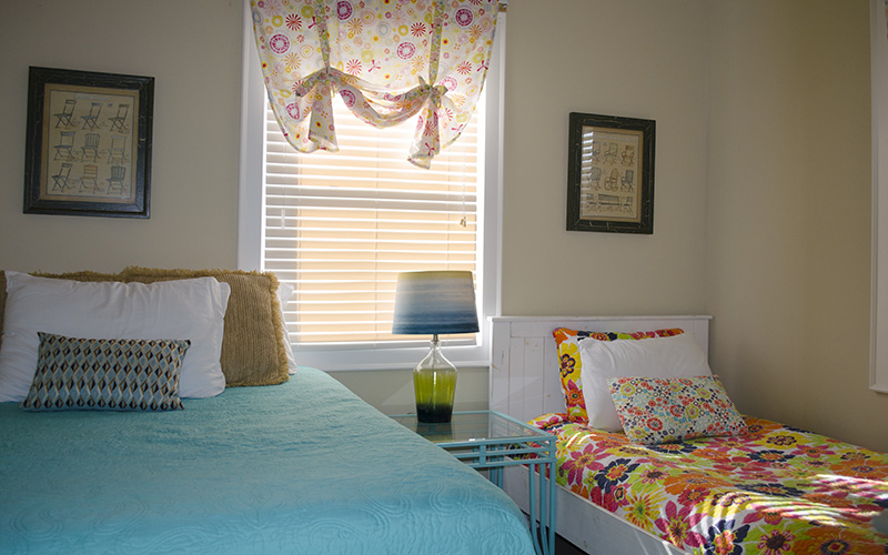 Image of Mermaid Bedroom with full bed and twin bed