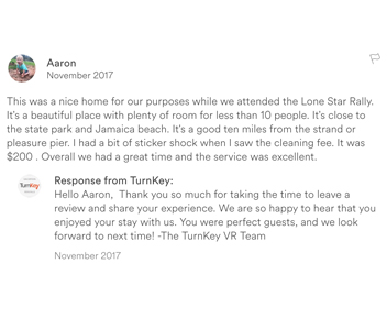 VRBO Guest Review